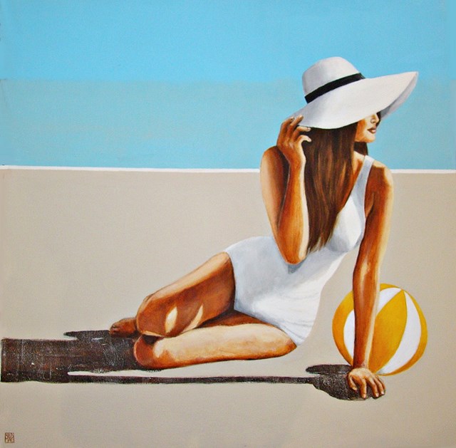 Obraz do salonu artysty Renata Magda pod tytułem Spotkanie na plaży VIII