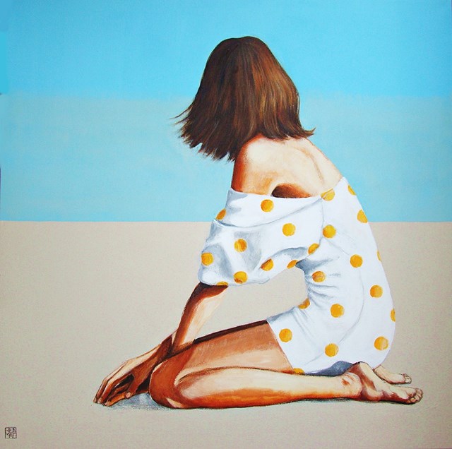 Obraz do salonu artysty Renata Magda pod tytułem Nad brzegiem błękitu ...