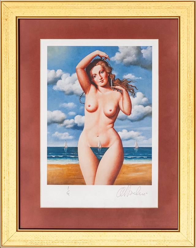 Living room print by Rafał Olbiński titled Venus