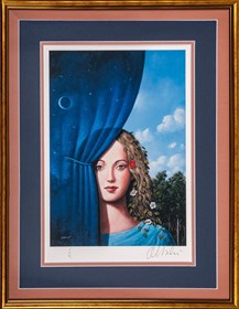 Grafika do salonu artysty Rafał Olbiński pod tytułem Pod zasłoną nocy I/XX