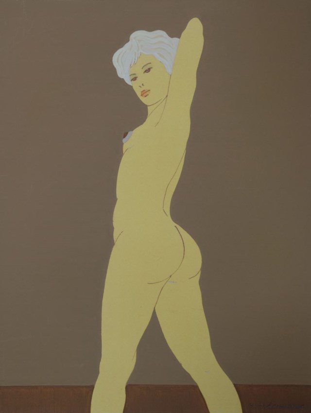 Obraz do salonu artysty Henryk Płóciennik pod tytułem Kobieta stojąca akt - 5