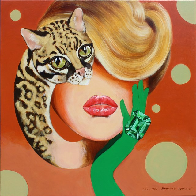 Obraz do salonu artysty Małgorzata Łodygowska pod tytułem Emerald jungle