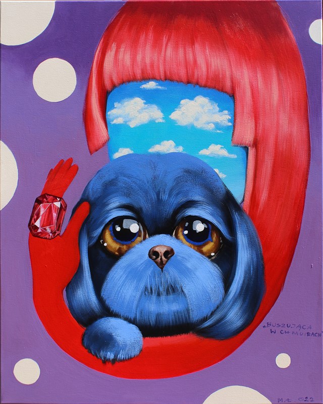 Obraz do salonu artysty Małgorzata Łodygowska pod tytułem Buszująca w chmurach