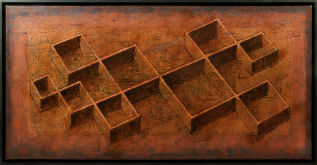 Obraz do salonu artysty Grzegorz Klimek pod tytułem Osiem pokojów