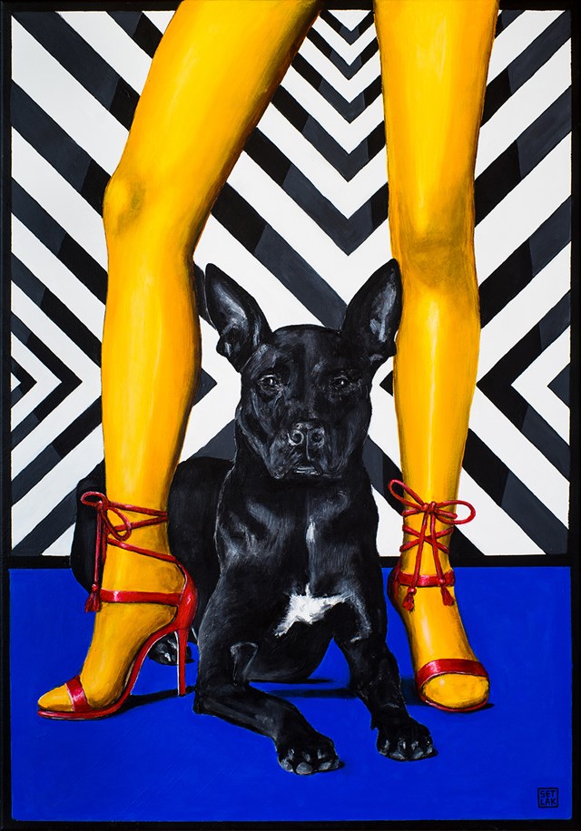 Obraz do salonu artysty Sławomir Setlak pod tytułem Black Dog