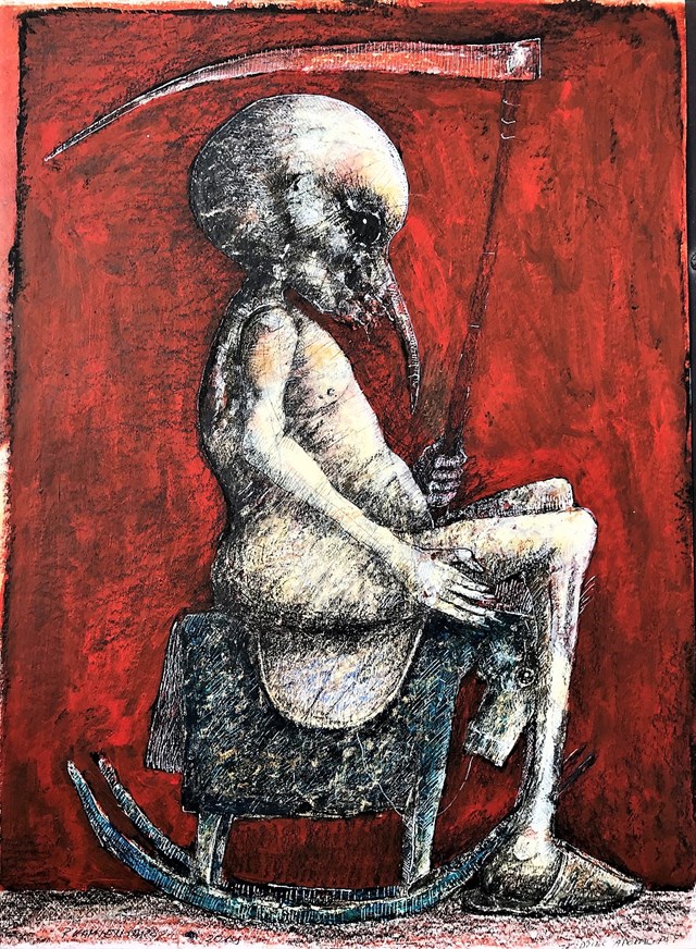 Obraz do salonu artysty Piotr Kamieniarz pod tytułem Jeździec apokalipsy