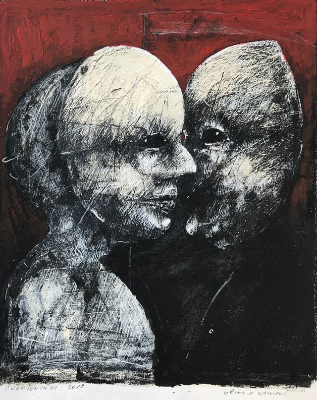 Obraz do salonu artysty Piotr Kamieniarz pod tytułem Eros i śmierć