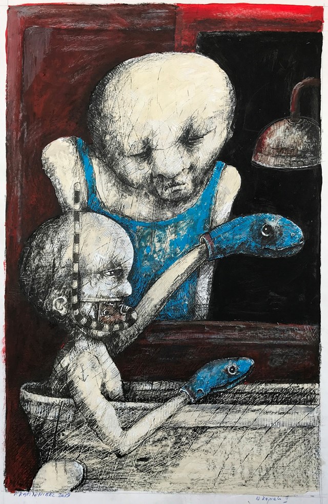 Obraz do salonu artysty Piotr Kamieniarz pod tytułem W kąpieli II