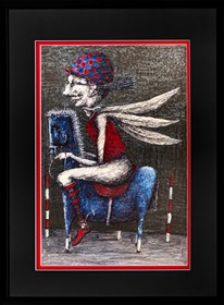 Obraz do salonu artysty Piotr Kamieniarz pod tytułem Dżokej 