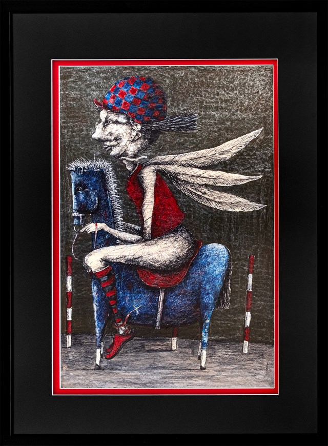 Obraz do salonu artysty Piotr Kamieniarz pod tytułem Dżokej 