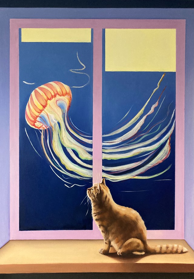 Obraz do salonu artysty Marta Sobierajska pod tytułem Kot z meduzą