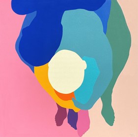 Living room painting by Malwina Jagóra titled Strengthening ties