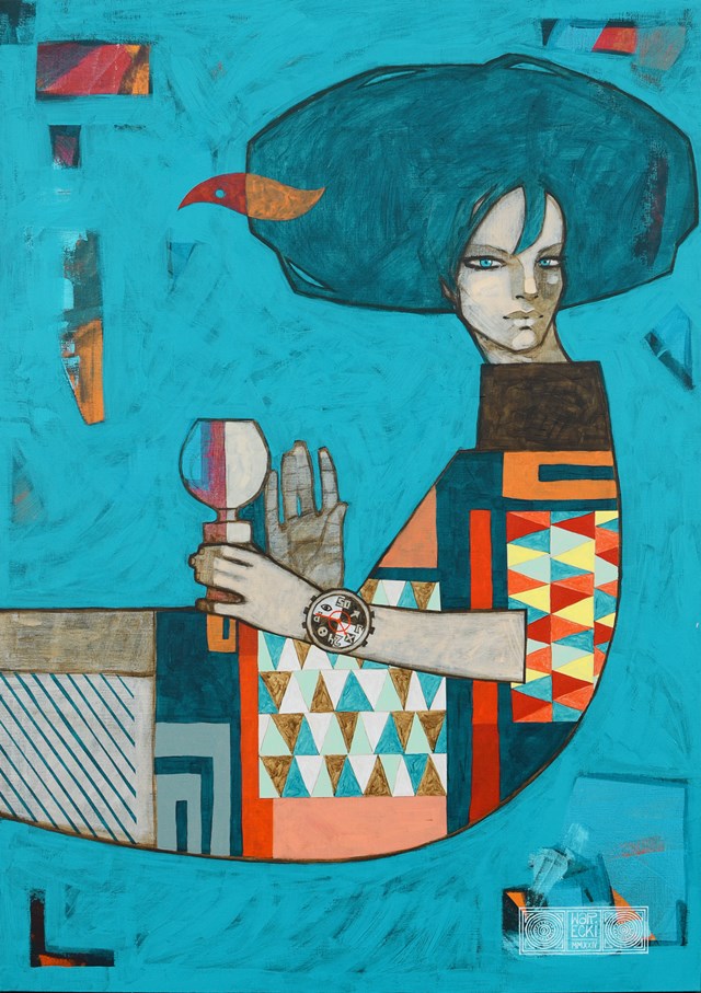 Living room painting by Michał Warecki titled Horbowy's Isolator