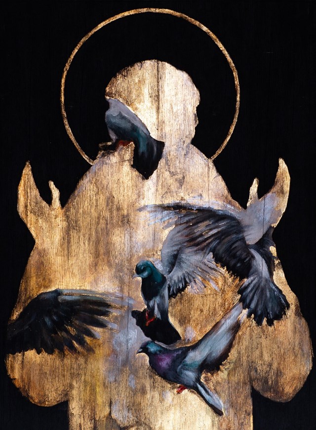 Obraz do salonu artysty Borys Fiodorowicz pod tytułem Modlitwa do ptaszków