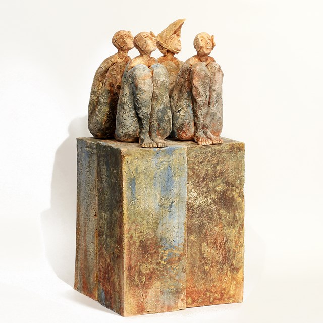 Rzeźba do salonu artysty Arek Szwed pod tytułem Ptaki i Ludzie