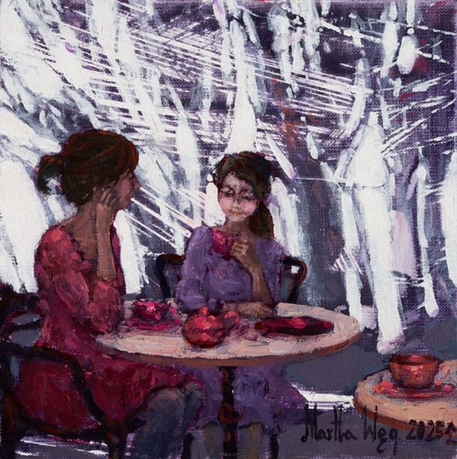 Living room painting by Martta Węg titled Winter Tea