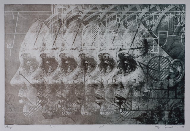 Living room print by Grzegorz Radziewicz titled AI 9/30