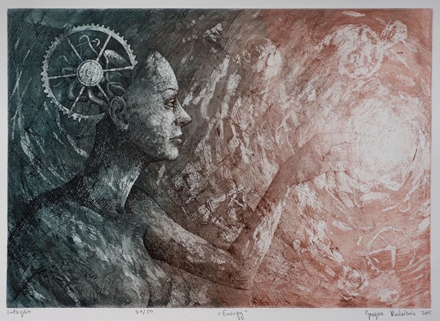 Living room print by Grzegorz Radziewicz titled Energy 21/50