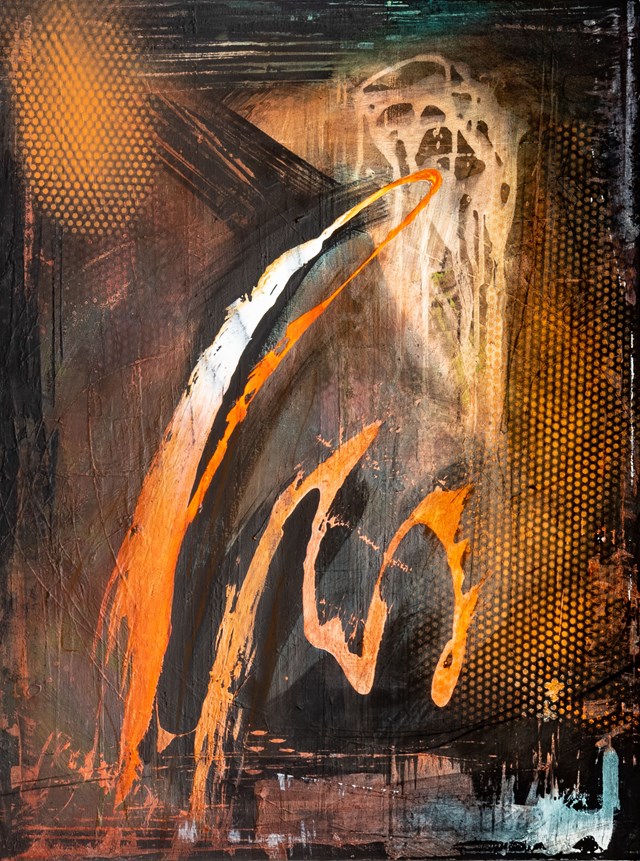 Obraz do salonu artysty Joanna Roszkowska pod tytułem ORANGE FLASH