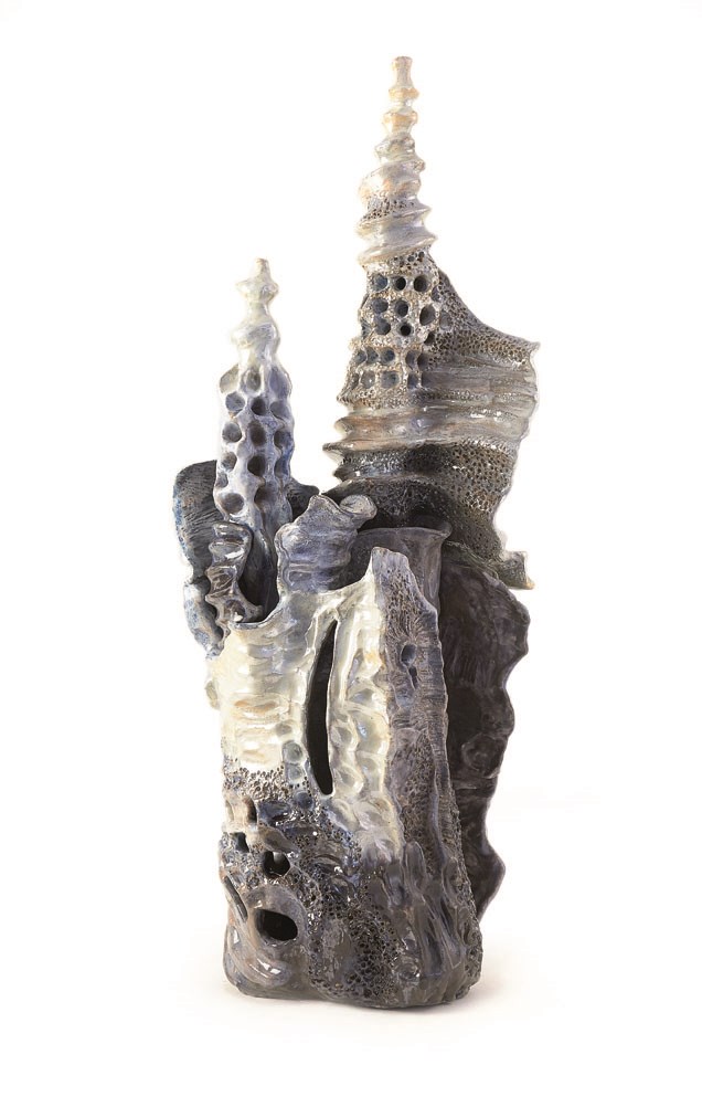 Living room sculpture by Joanna Roszkowska titled OPALESCENT CORAL