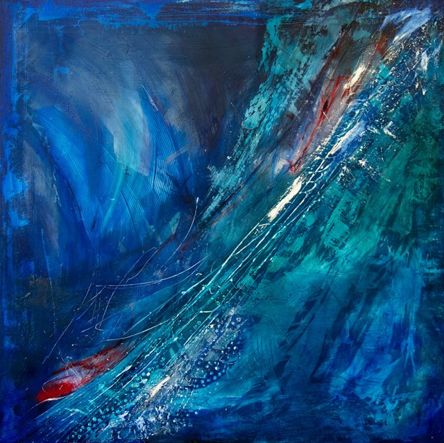 Obraz do salonu artysty Joanna Roszkowska pod tytułem DEEP BLUE