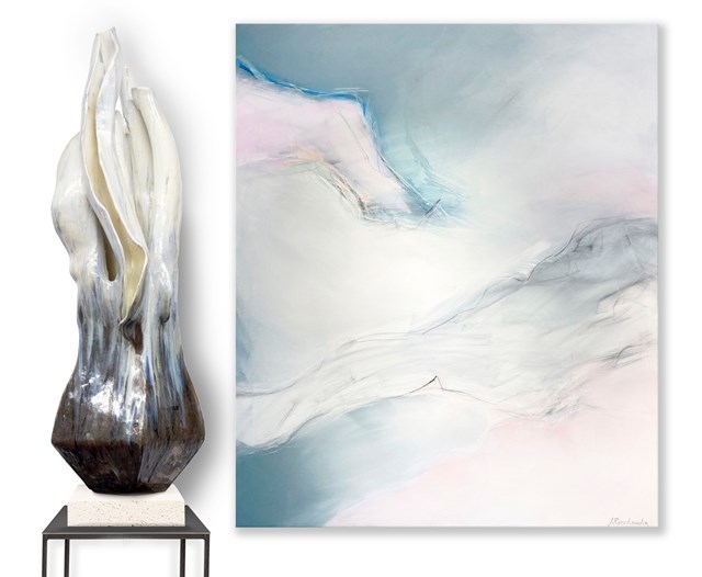Living room Other by Joanna Roszkowska titled DUO - MYSTICAL FOG