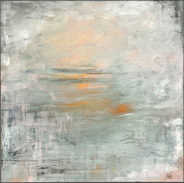 Living room painting by Joanna Roszkowska titled Breathe of morning