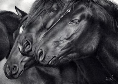 Obraz do salonu artysty Magdalena Muraszko-Kowalska pod tytułem Żmudzka trójka