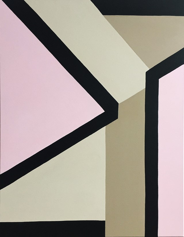 Living room painting by Katarzyna Chmiel titled Geometric4