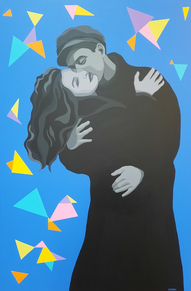 Obraz do salonu artysty Joanna Sułek-Malinowska pod tytułem Skradziony pocałunek