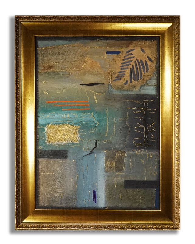 Living room painting by Aleksandra Semeniuk titled Spacer w cieniu