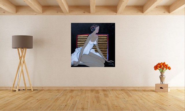 Ballerina - Biały - wizualizacja pracy autora Joanna Sarapata