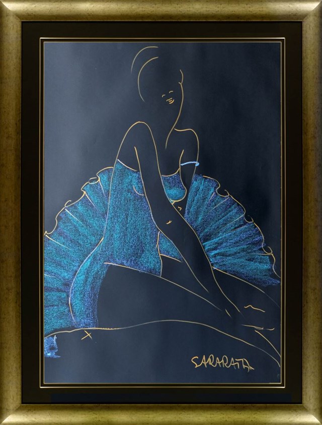 Living room painting by Joanna Sarapata titled Portrait of a ballerina 5