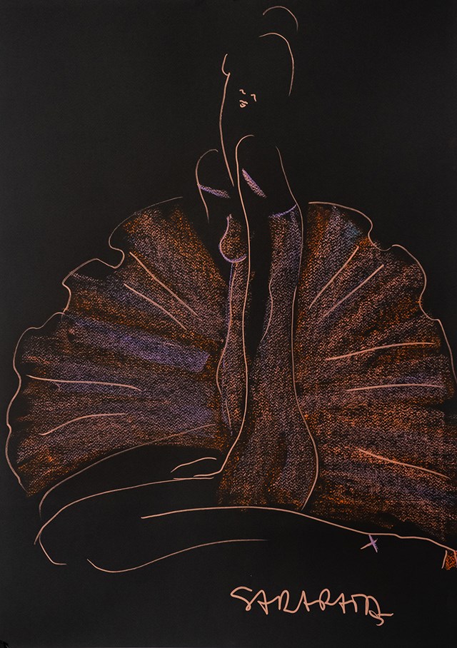 Obraz do salonu artysty Joanna Sarapata pod tytułem ORANGE BALLERINA