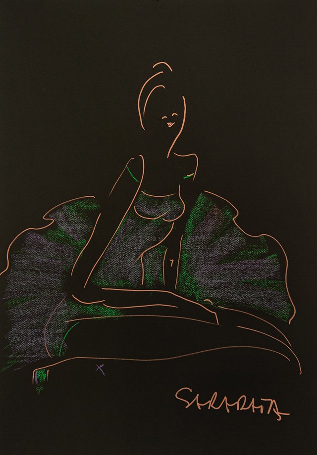 Obraz do salonu artysty Joanna Sarapata pod tytułem GREEN BALLERINA