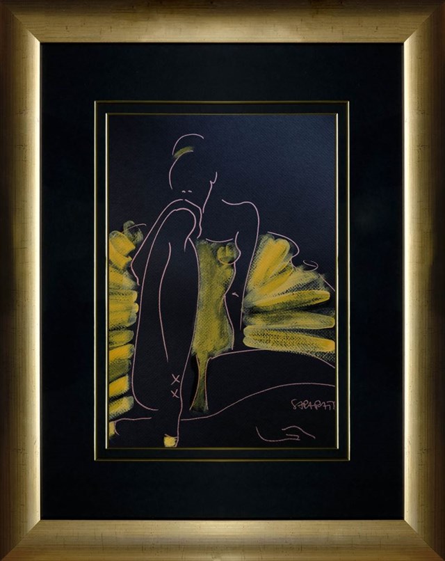 Obraz do salonu artysty Joanna Sarapata pod tytułem Balerina w żółtej sukni
