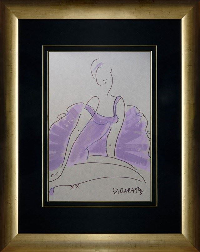 Obraz do salonu artysty Joanna Sarapata pod tytułem W fioletowej sukni