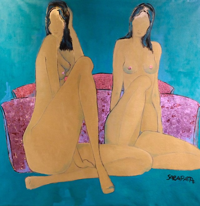Obraz do salonu artysty Joanna Sarapata pod tytułem AKT W TOSKANII - Rose pillows