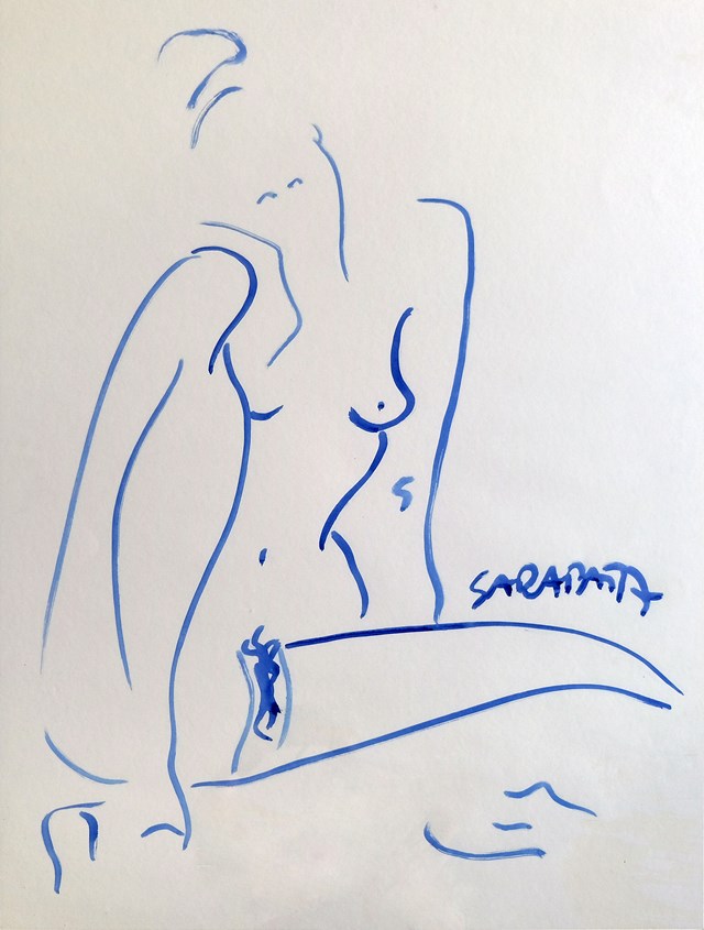 Obraz do salonu artysty Joanna Sarapata pod tytułem Niebieski akt 1