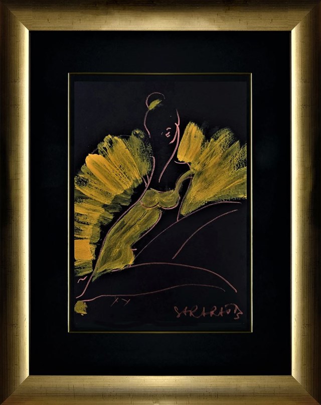 Obraz do salonu artysty Joanna Sarapata pod tytułem TANCERKA Z CYKLU "ECOLE DE PARIS" XII