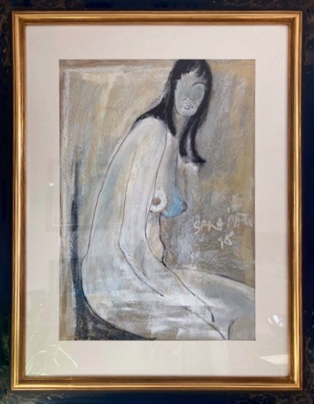 Obraz do salonu artysty Joanna Sarapata pod tytułem Akt z niebieską piersią