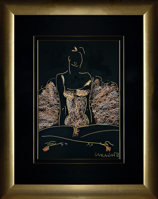Obraz do salonu artysty Joanna Sarapata pod tytułem BALLERINA Z CYKLU "ECOLE DE PARIS" II