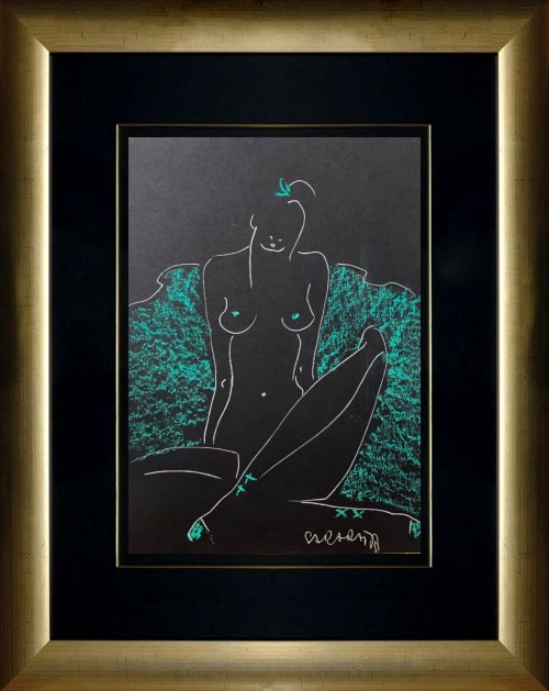 Obraz do salonu artysty Joanna Sarapata pod tytułem Akt w zielonej sukience