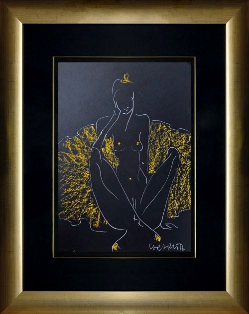 Obraz do salonu artysty Joanna Sarapata pod tytułem Akt w żółtej sukience
