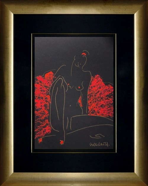 Obraz do salonu artysty Joanna Sarapata pod tytułem Akt w czerwonej sukience