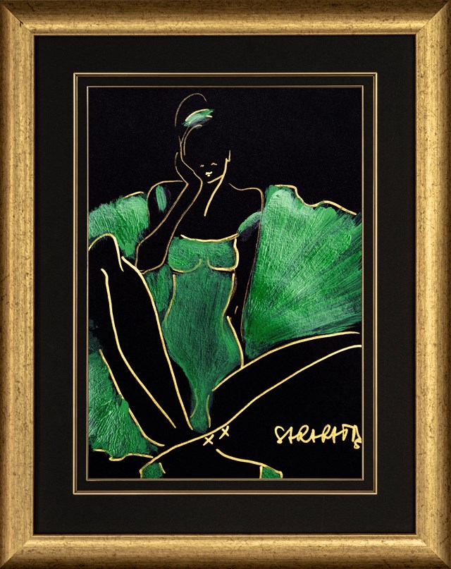Obraz do salonu artysty Joanna Sarapata pod tytułem Ballerina w zieleni