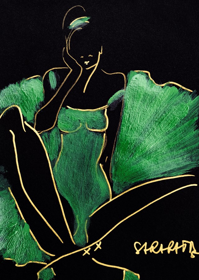 Ballerina w zieleni - wizualizacja pracy autora Joanna Sarapata