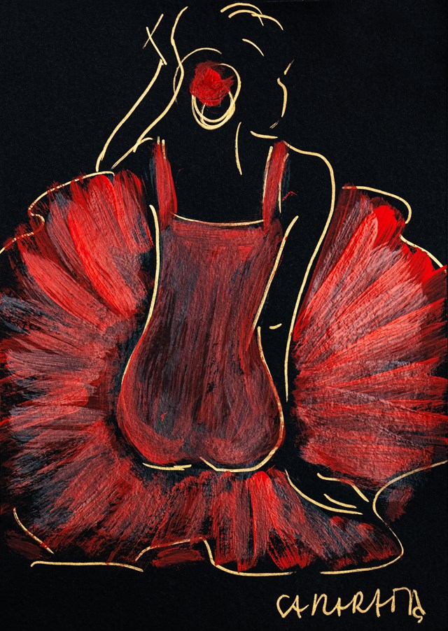 Ballerina w czerwieni II - visualisation by Joanna Sarapata