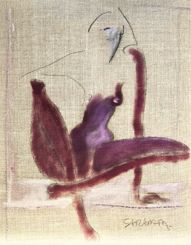 Obraz do salonu artysty Joanna Sarapata pod tytułem Akt w fiolecie