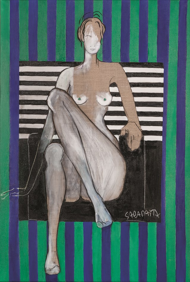 Obraz do salonu artysty Joanna Sarapata pod tytułem Akt w fotelu